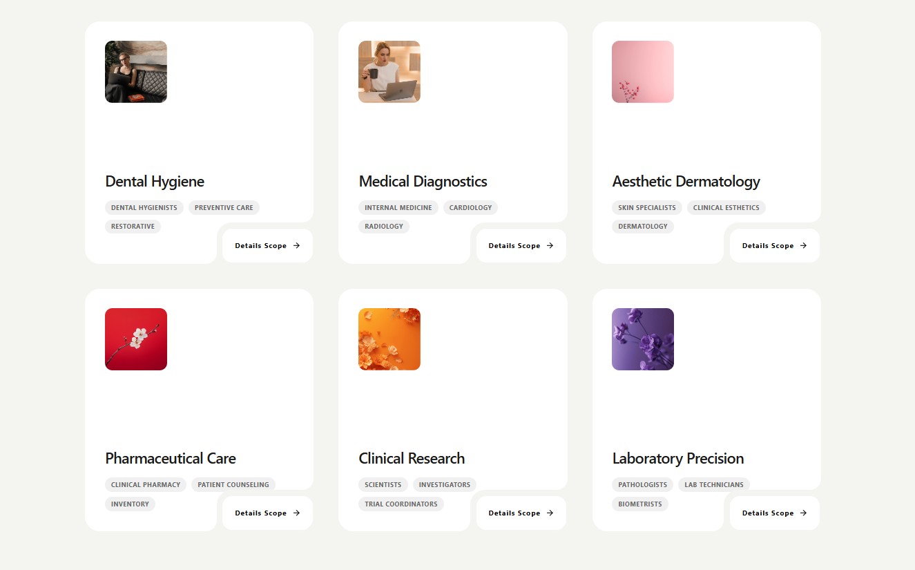 Clinical Directory – section UI design