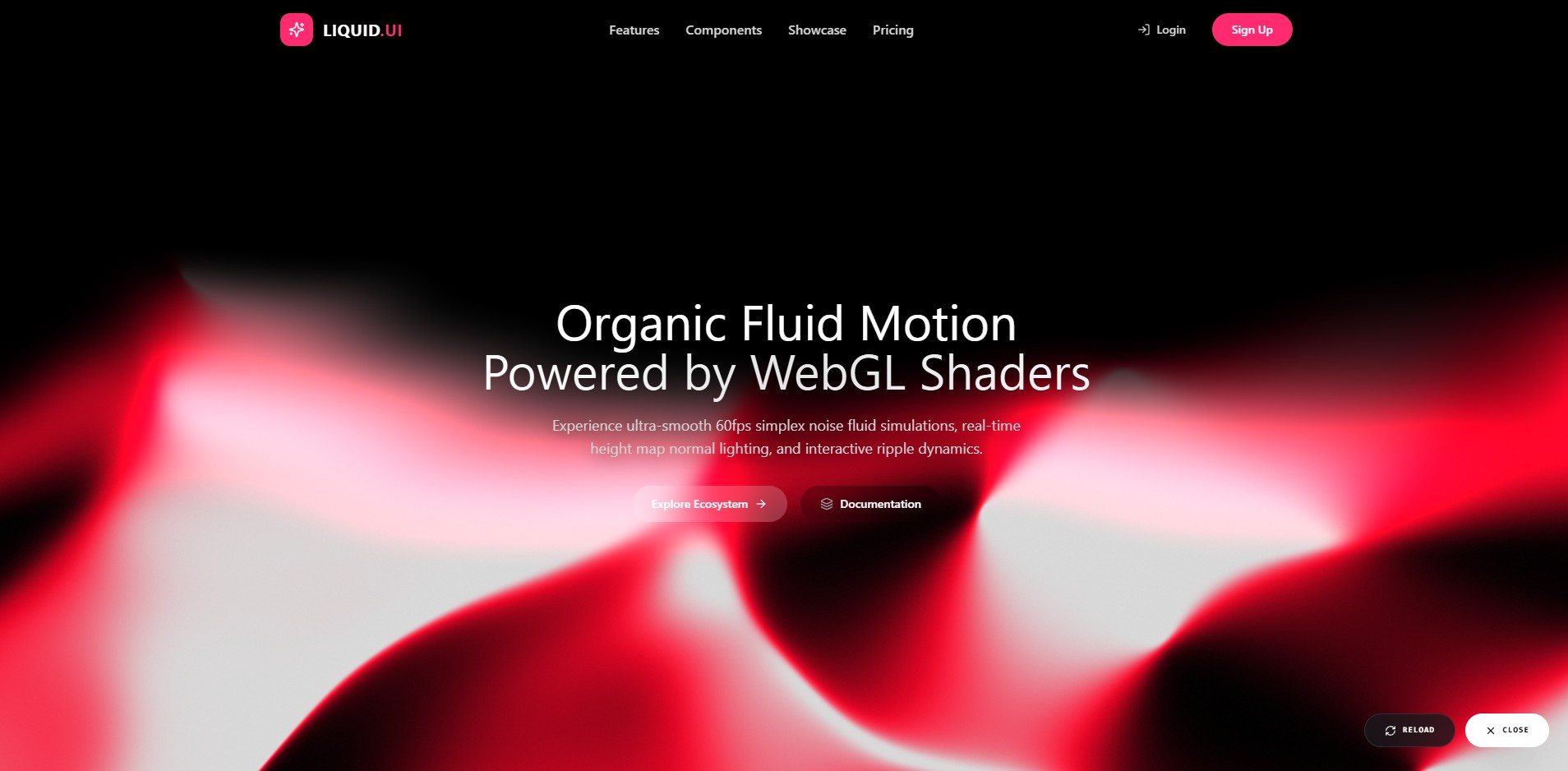 Dynamic Shader Studio Hero – hero section UI design