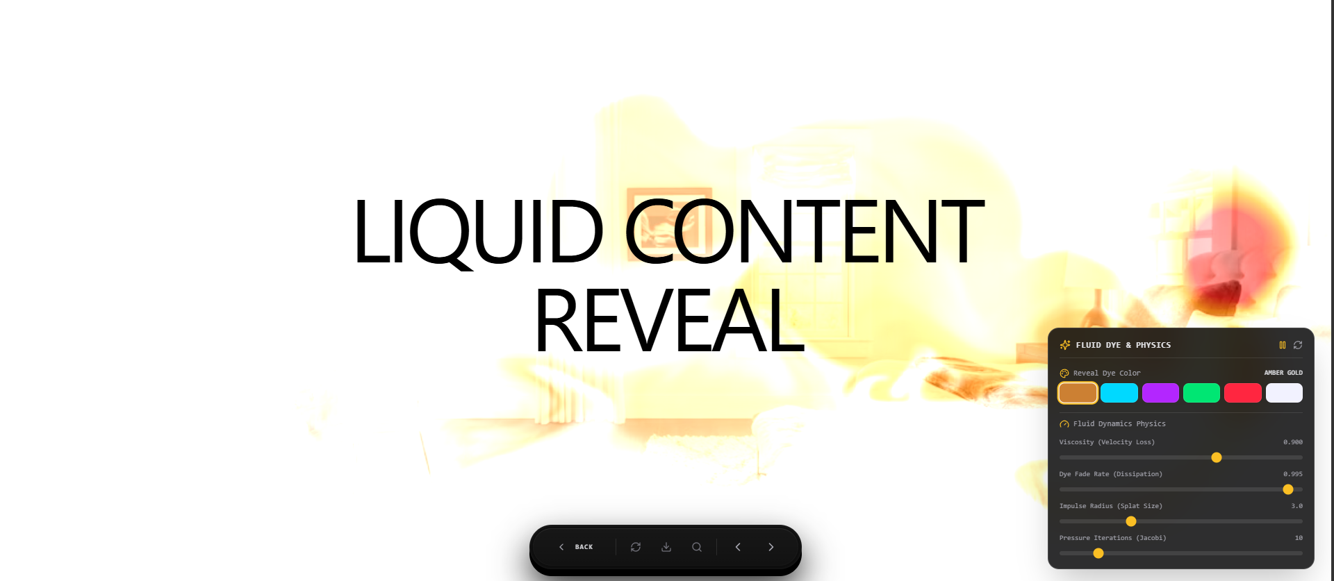 Interactive Fluid Reveal – reveal animation effect