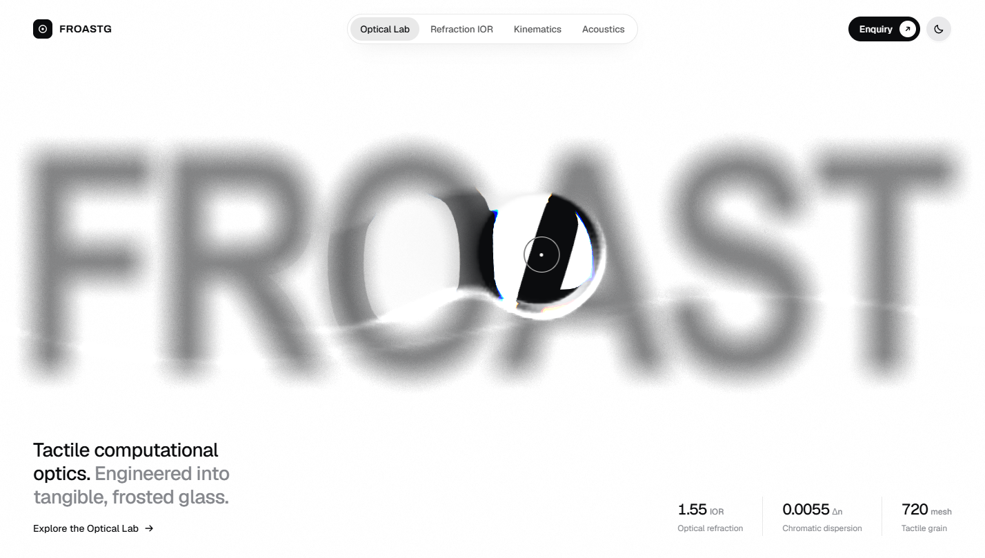 Frosted Lens Hero – hero section UI design