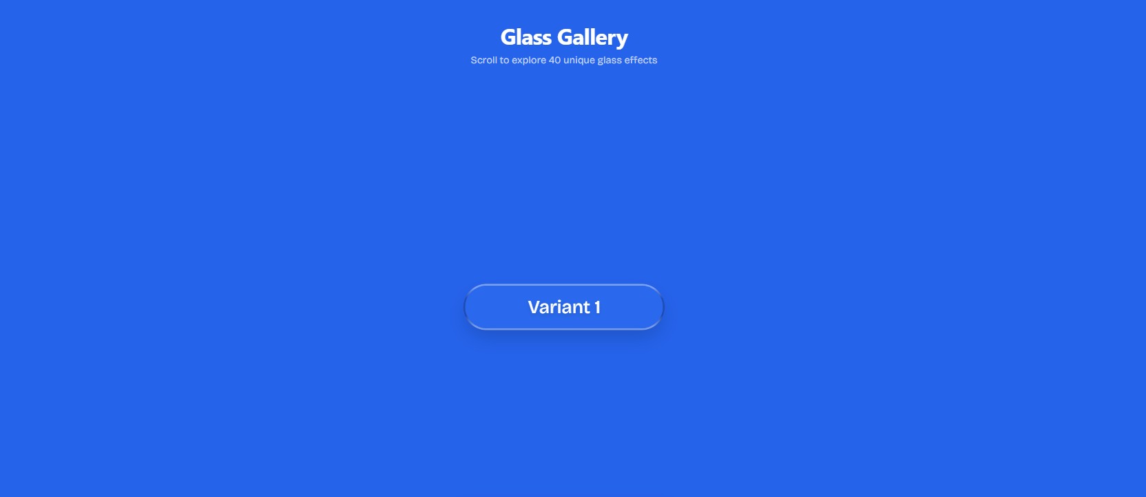 Glass Gallery Variations – image gallery UI design