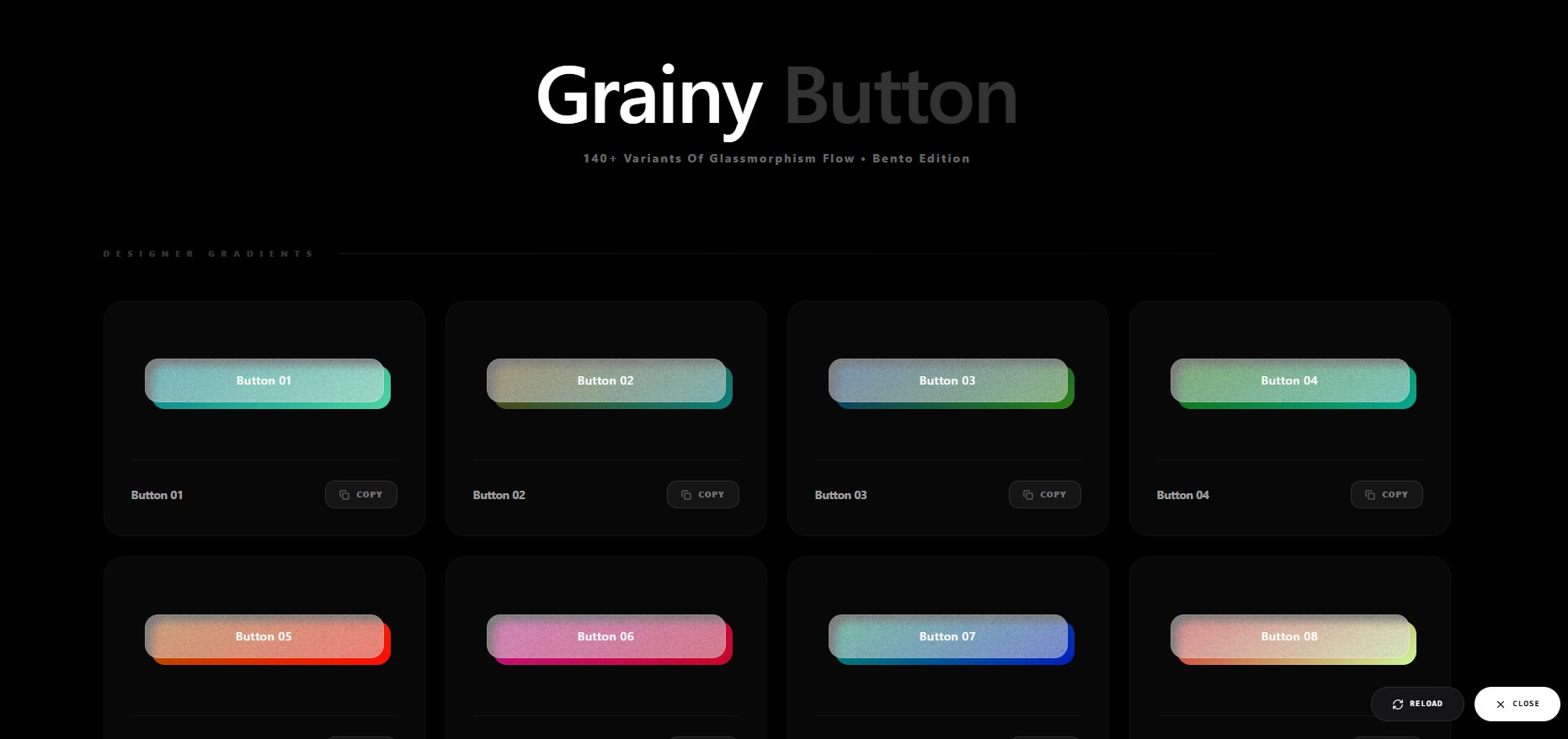 Gradient Nexus – animated button UI design