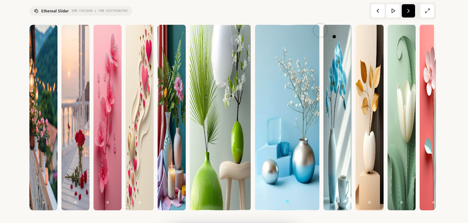 Liquid Molten Mercury Slider – image slider UI design