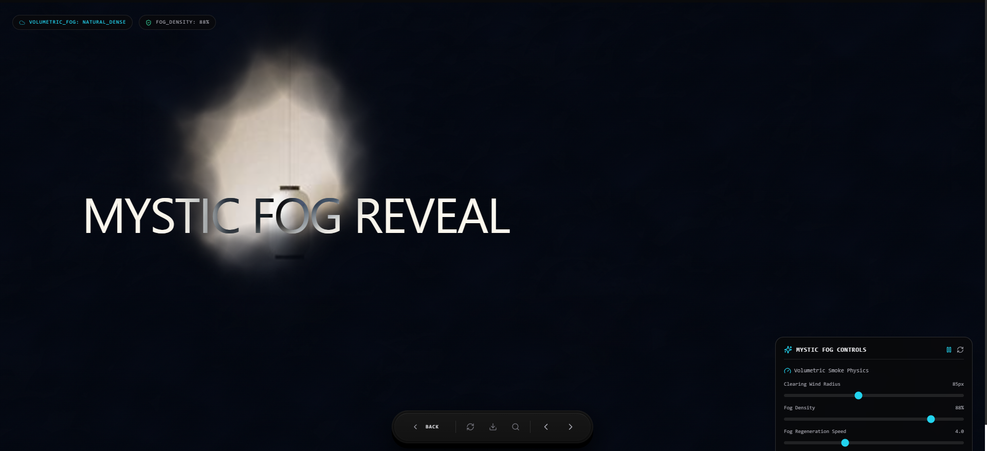 Mystic Volumetric Fog Reveal – reveal animation effect
