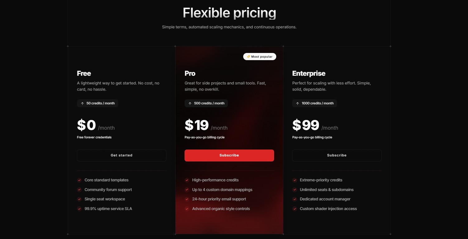 Organic Bio Pricing – pricing section UI design