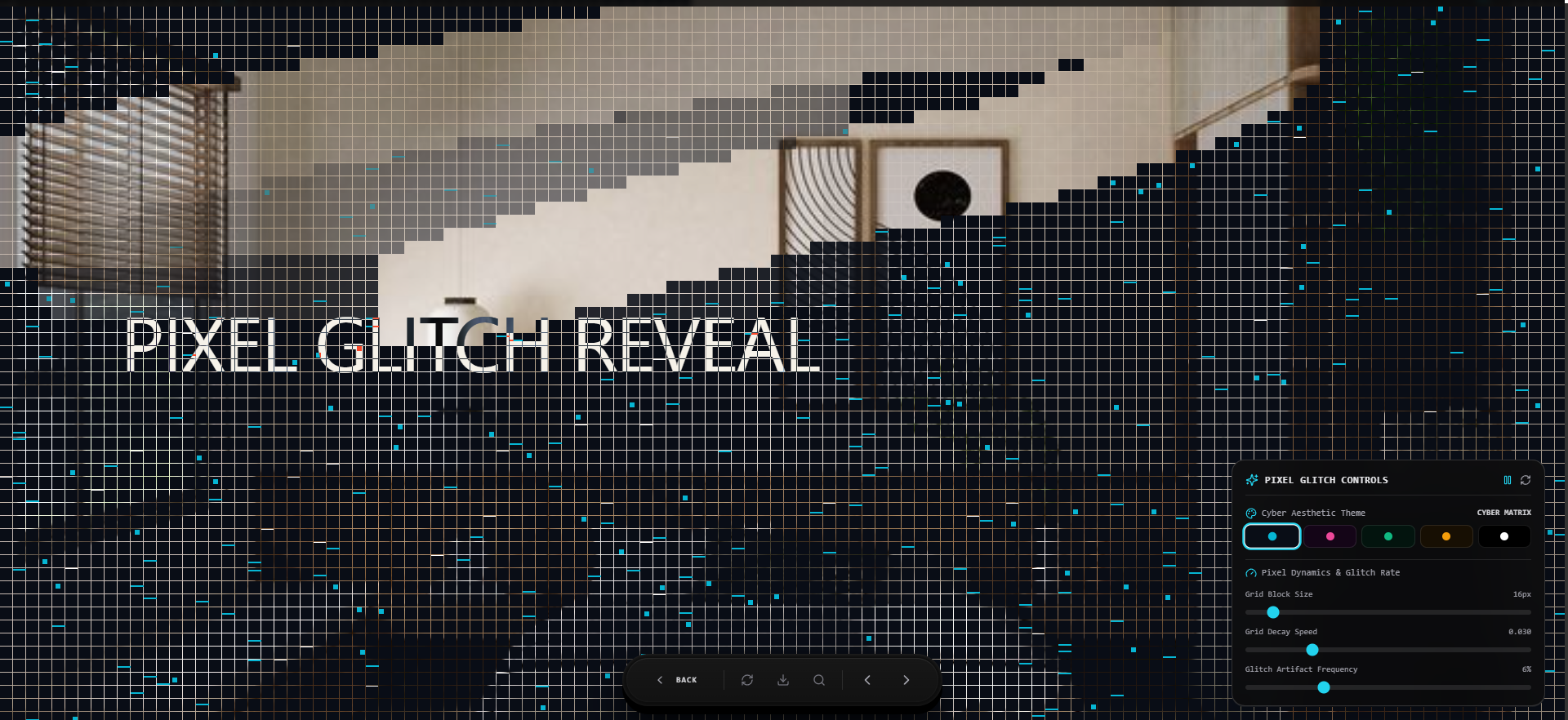 Pixel Glitch Reveal – reveal animation effect