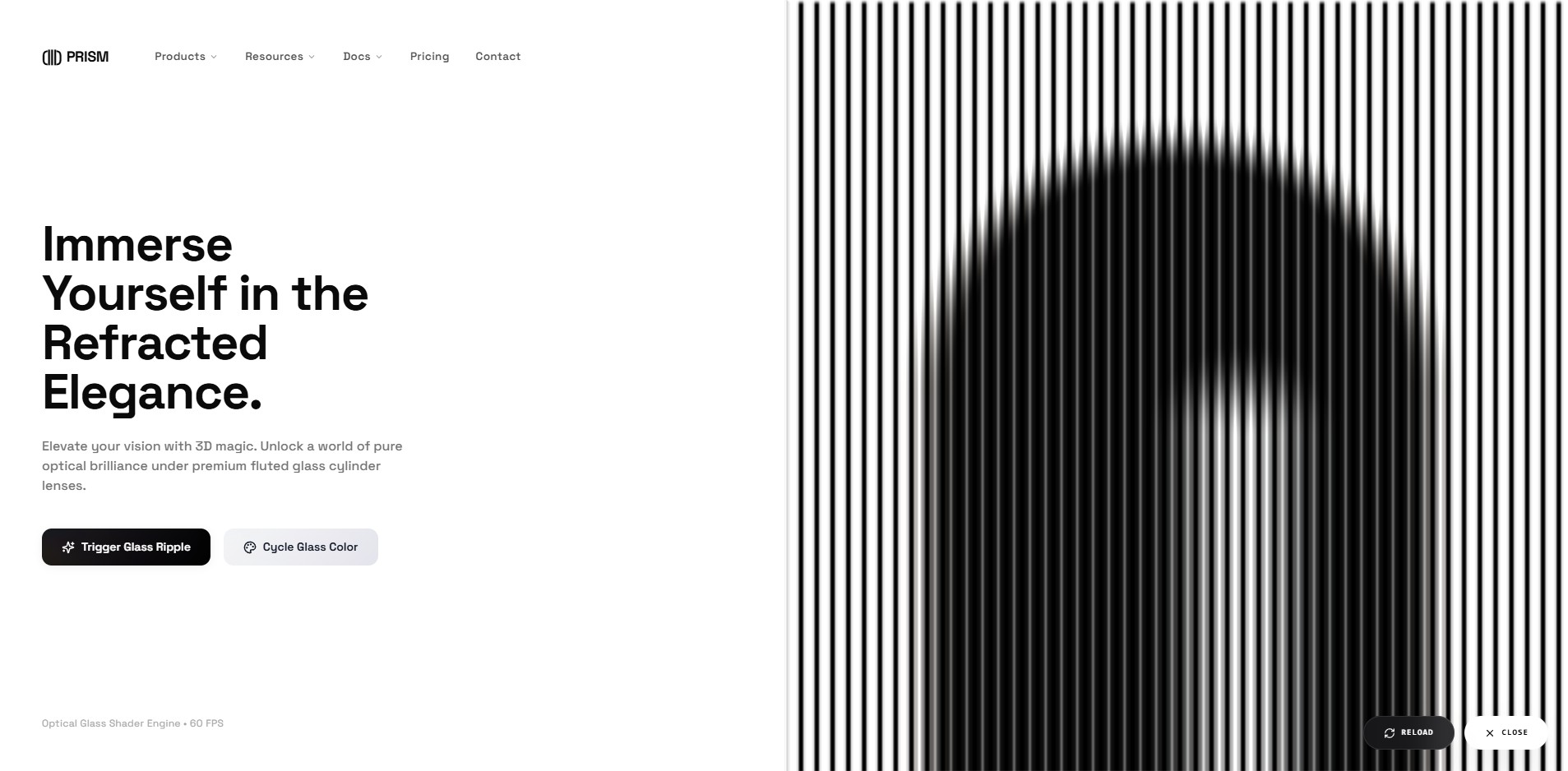 Refracted Prism Navigation – navbar UI design