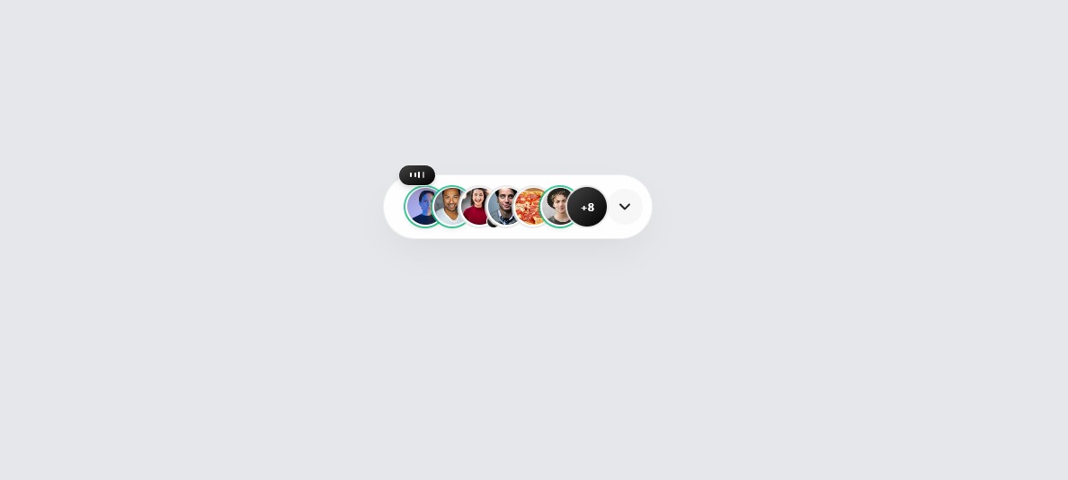 Interactive Voice Room – card UI design