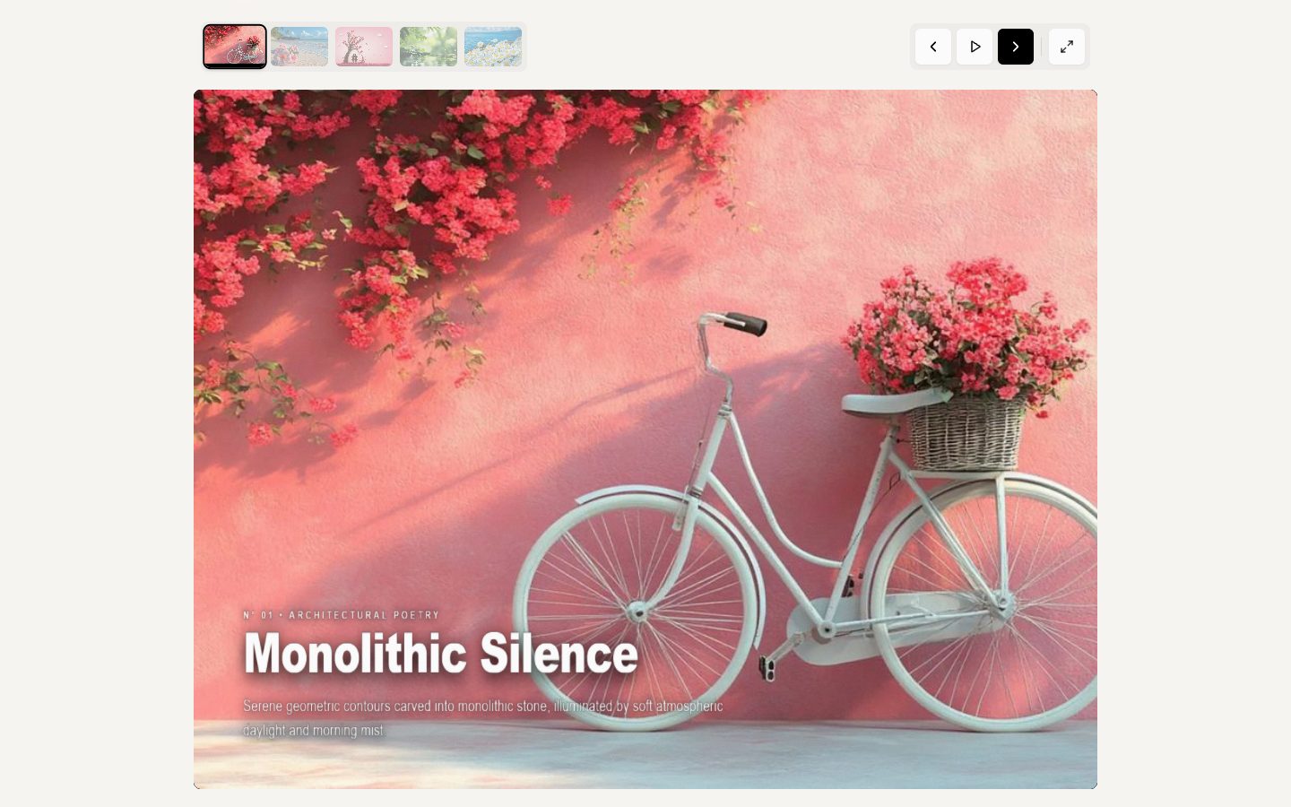 Architectural Fluted Glass Shader Slider (V3) – image slider UI design