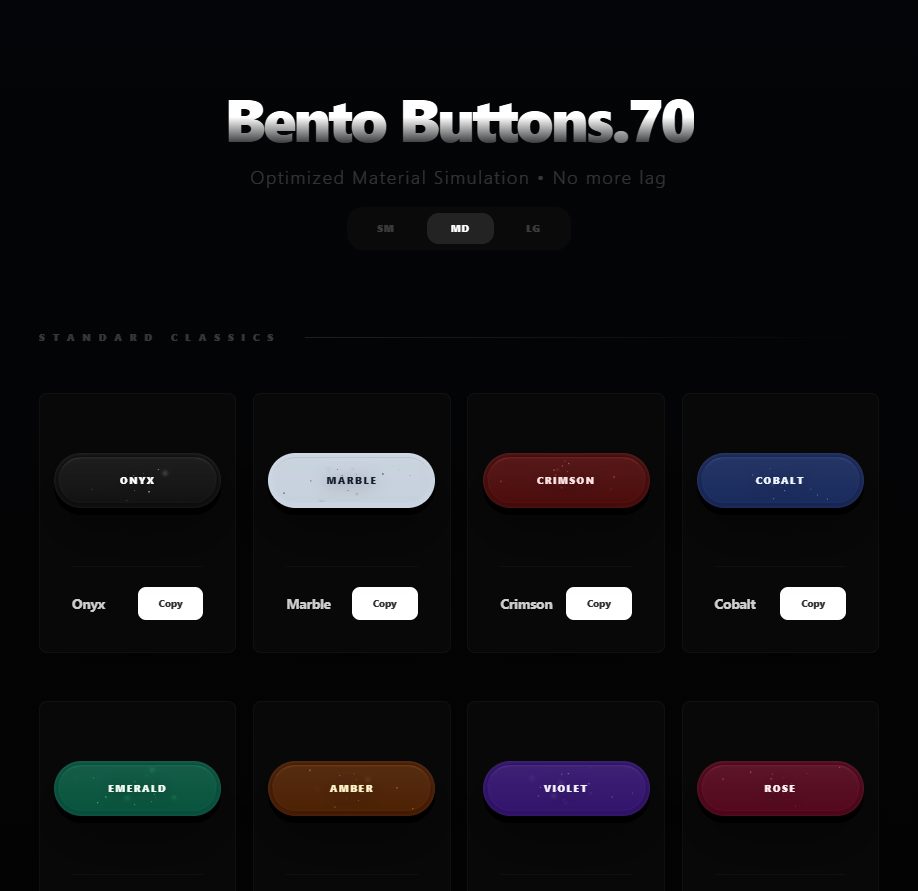Bento Buttons – animated button UI design