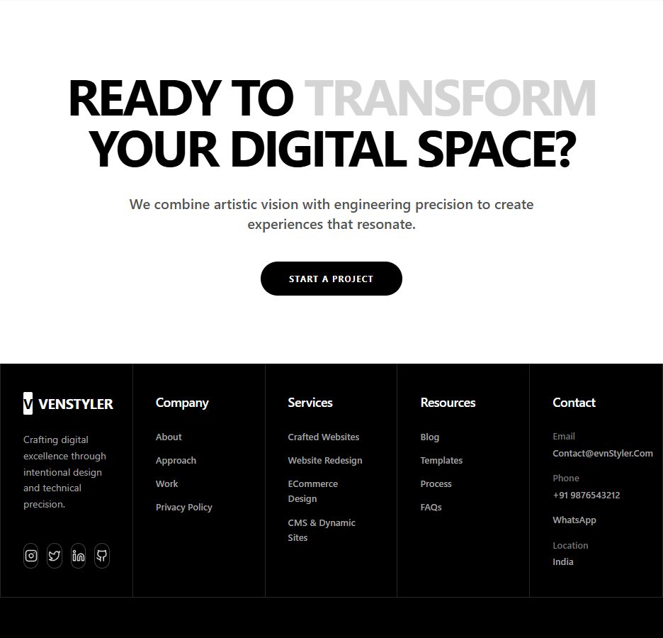 Brush Reveal Footer – website footer UI design