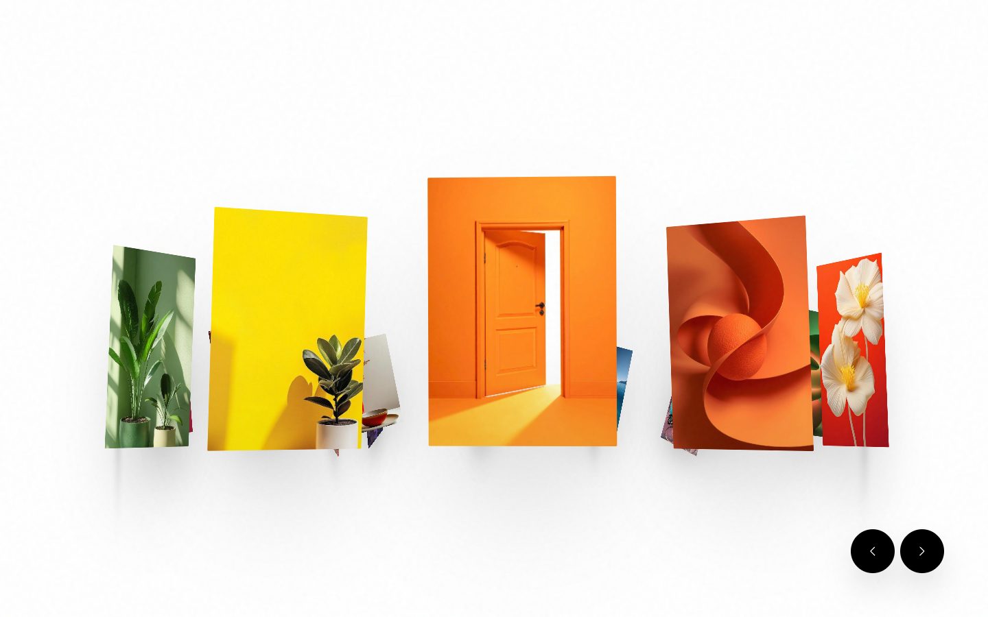 Cinematic Focal Arc Gallery – image gallery UI design