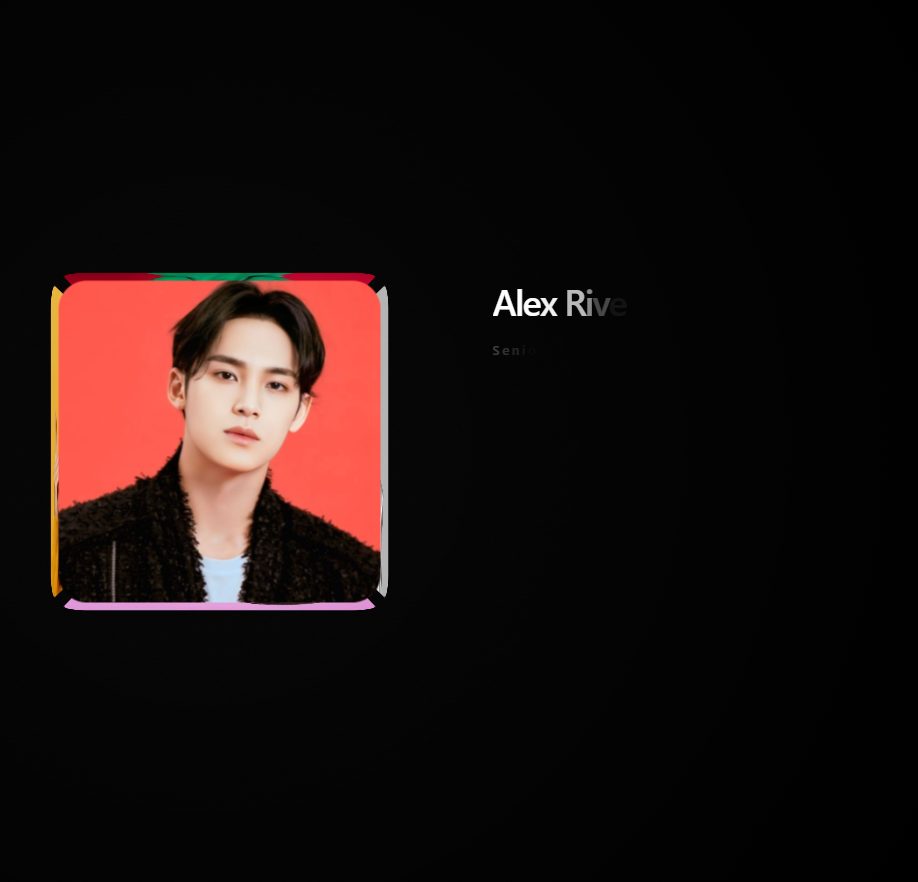 Cube Profile Showcase – profile UI design