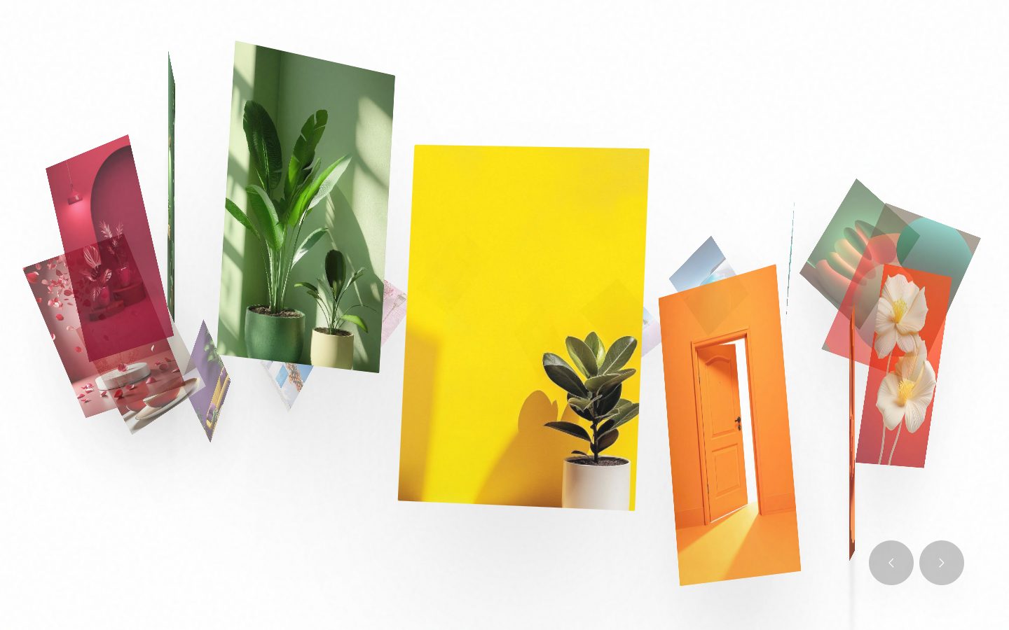 Ethereal Drift 3D Gallery – image gallery UI design