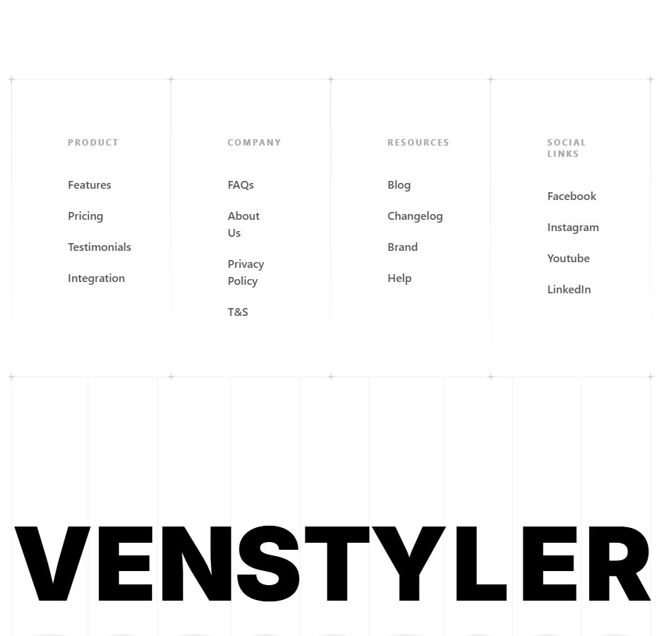 Footer Bottom – website footer UI design