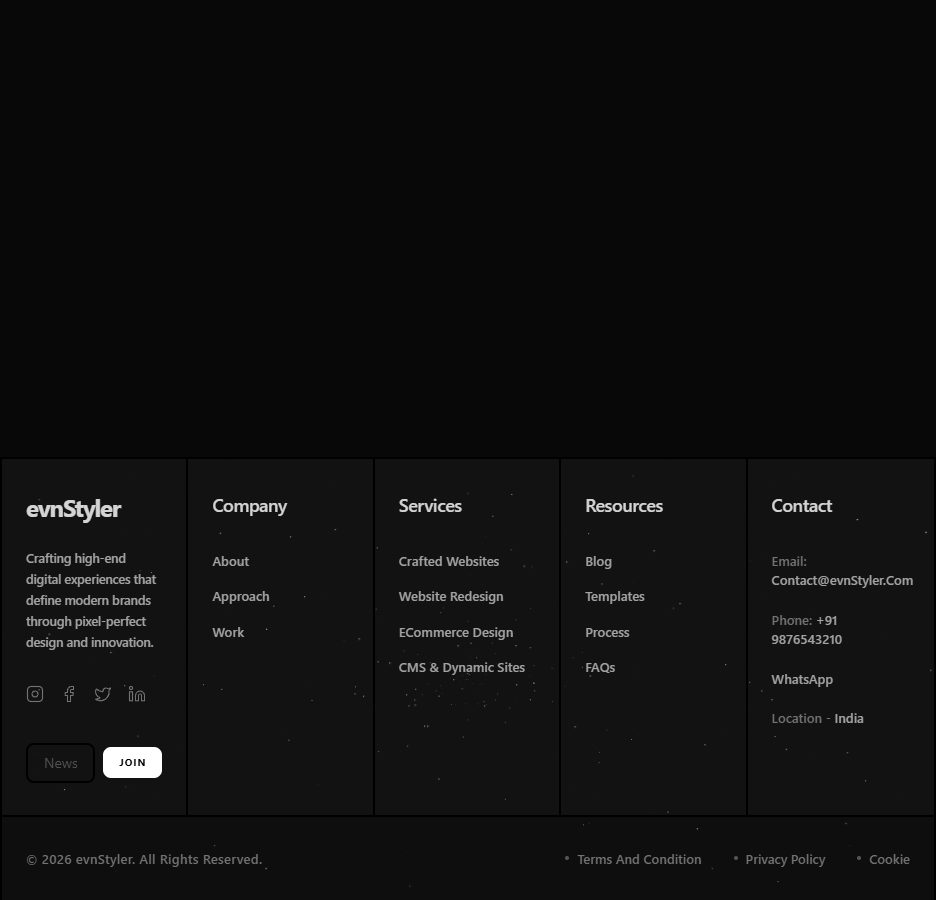 Footer Classic – website footer UI design