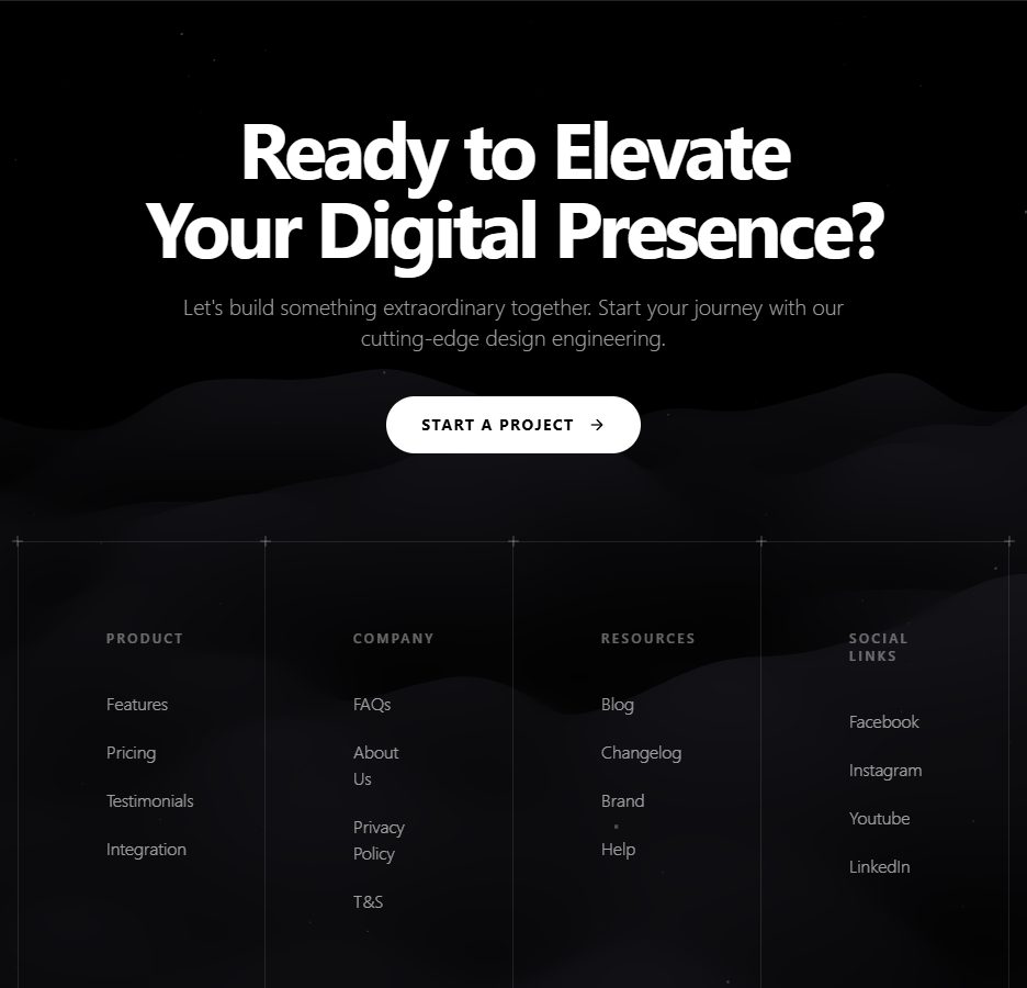 Footer Corporate – website footer UI design