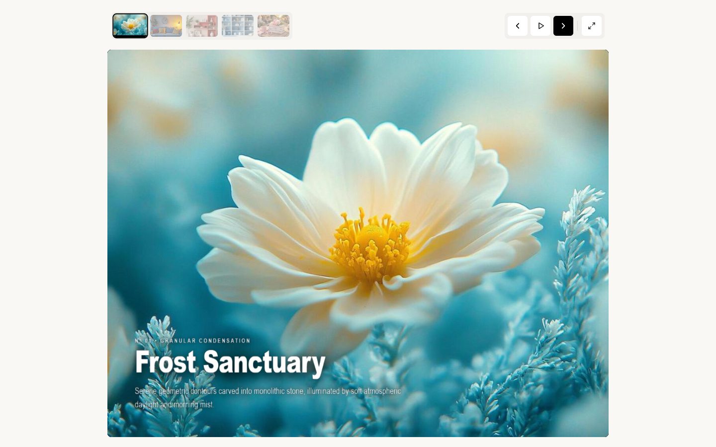 Frosted Satin Glass Melt Shader Slider (V5) – image slider UI design