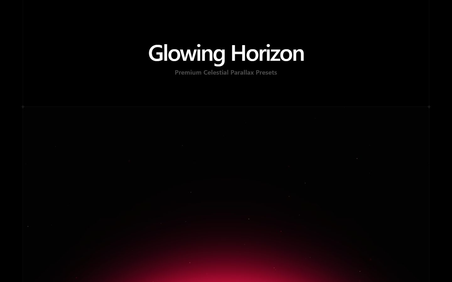 Glowing Horizon Parallax – image gallery UI design