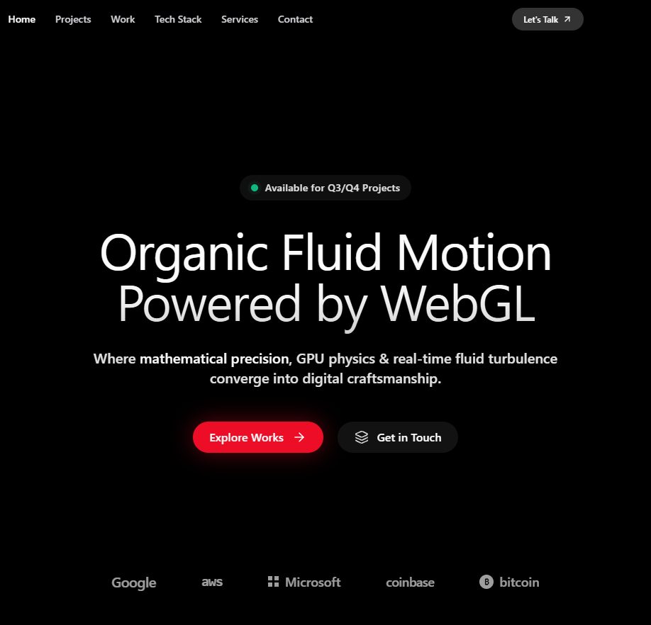 Hero Liquid Motion – hero section UI design