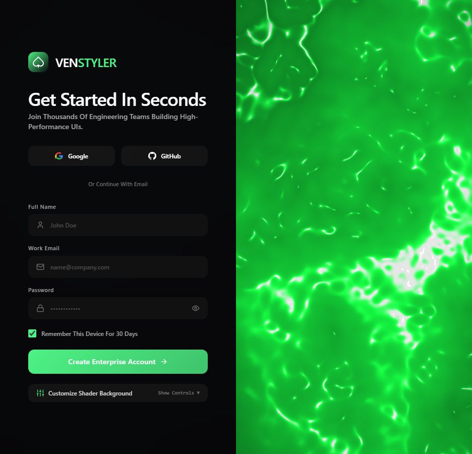 Iridescent Liquid Wallet Hero – hero section UI design