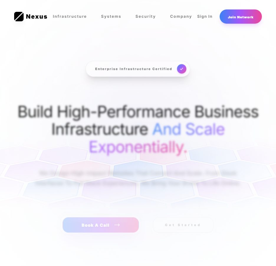 Hero Nexus V2 – hero section UI design