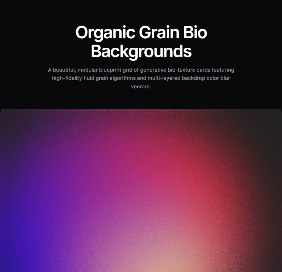 Organic Grain Bio Backgrounds – card UI design