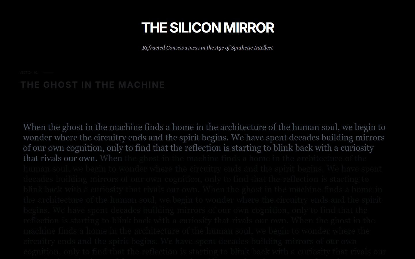 Paragraph Reveal – website text animation effect