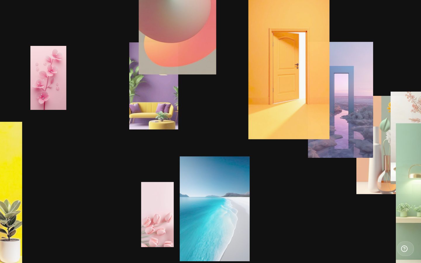 Parallax 3D Gallery – image gallery UI design