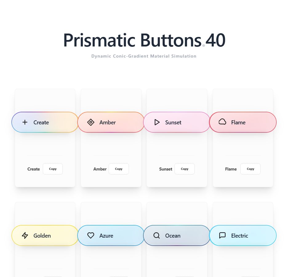 Prism Buttons – animated button UI design