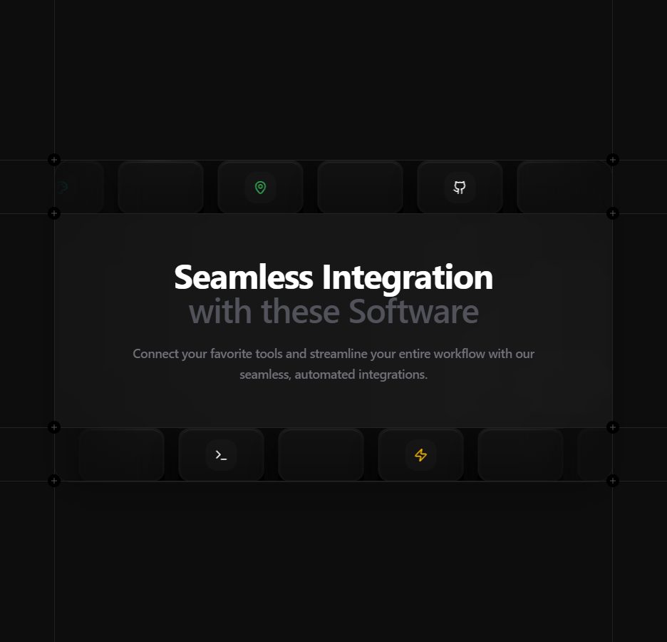 Seamless Integration Marquee – integration UI design