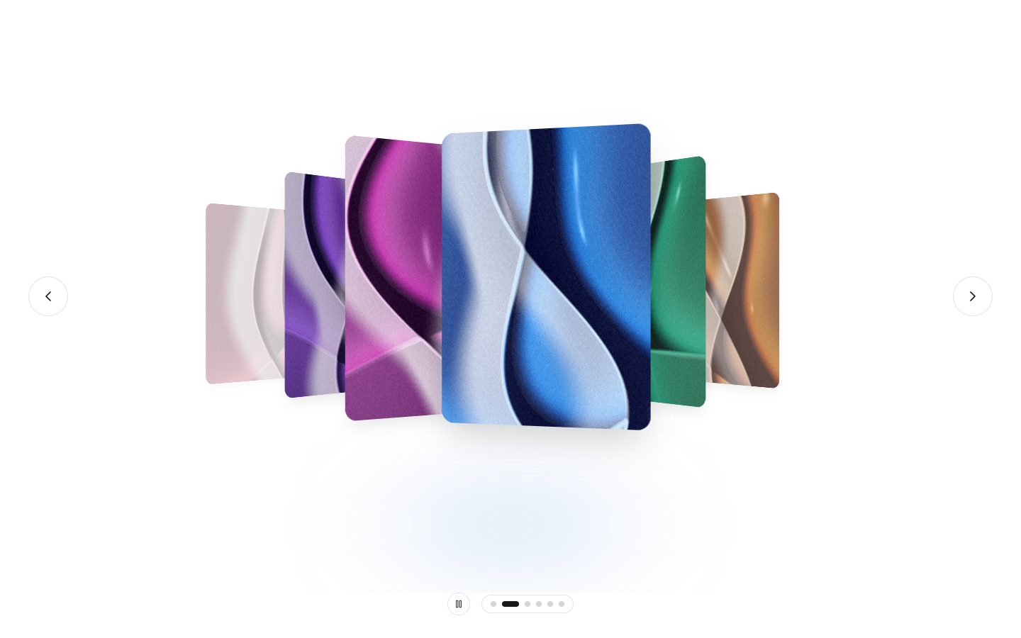 Silk Shader Coverflow – image slider UI design