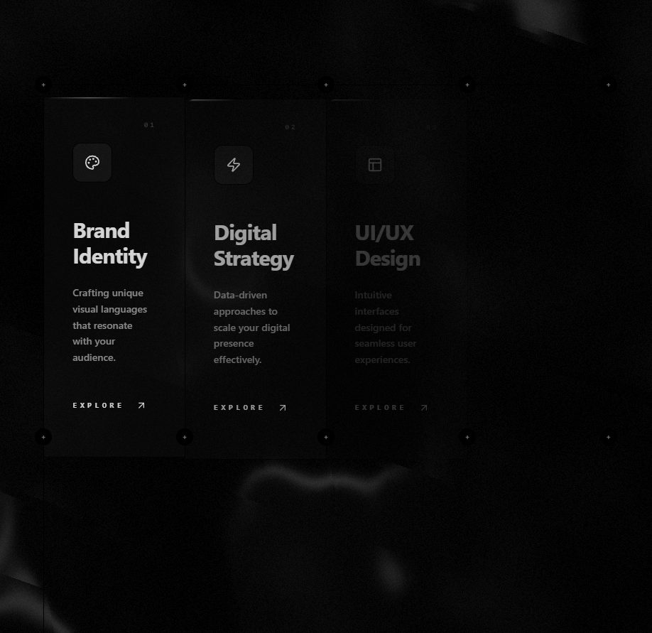 Striped Reveal Section – hero section UI design