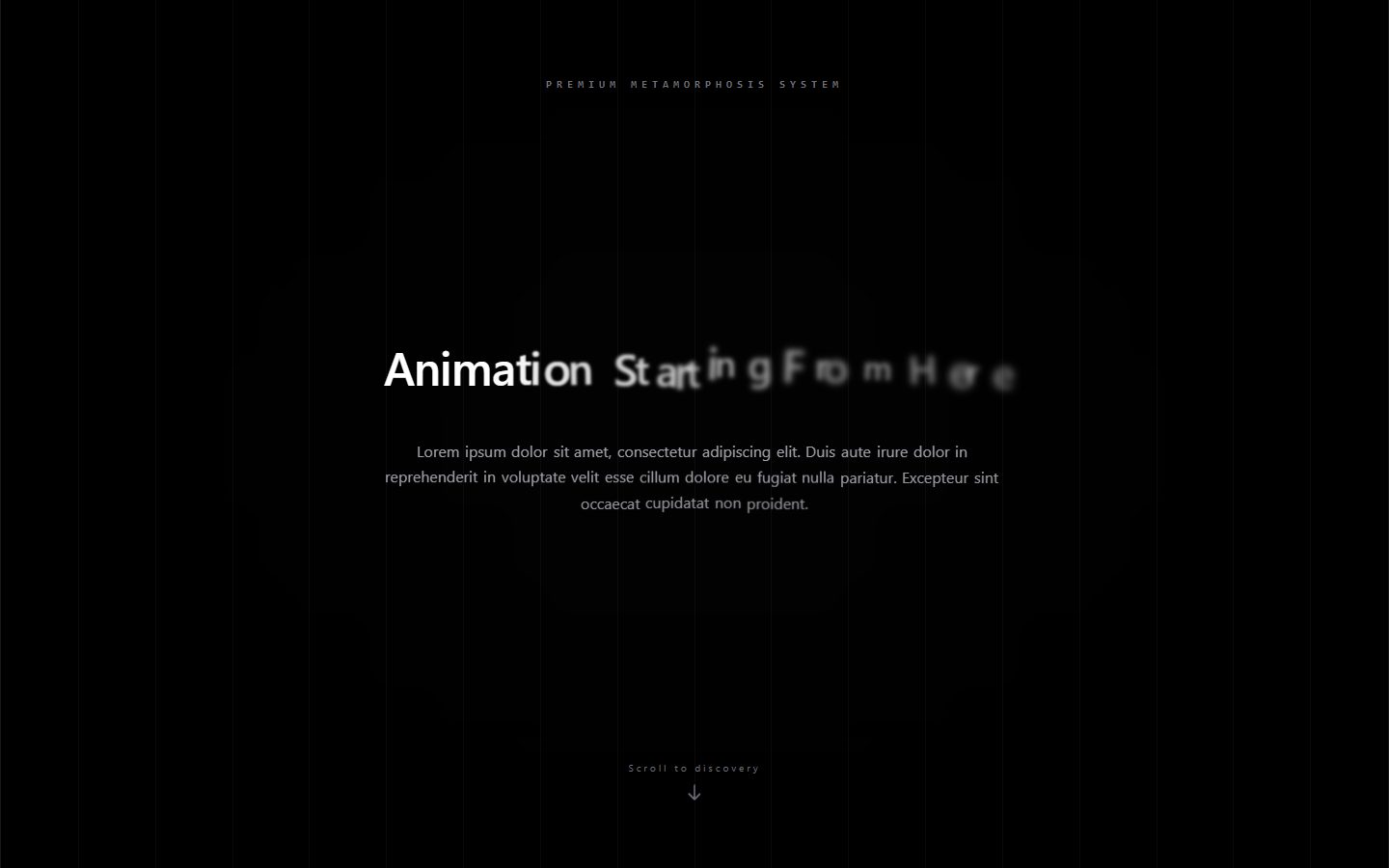 Vortex Decrypt Reveal – website text animation effect